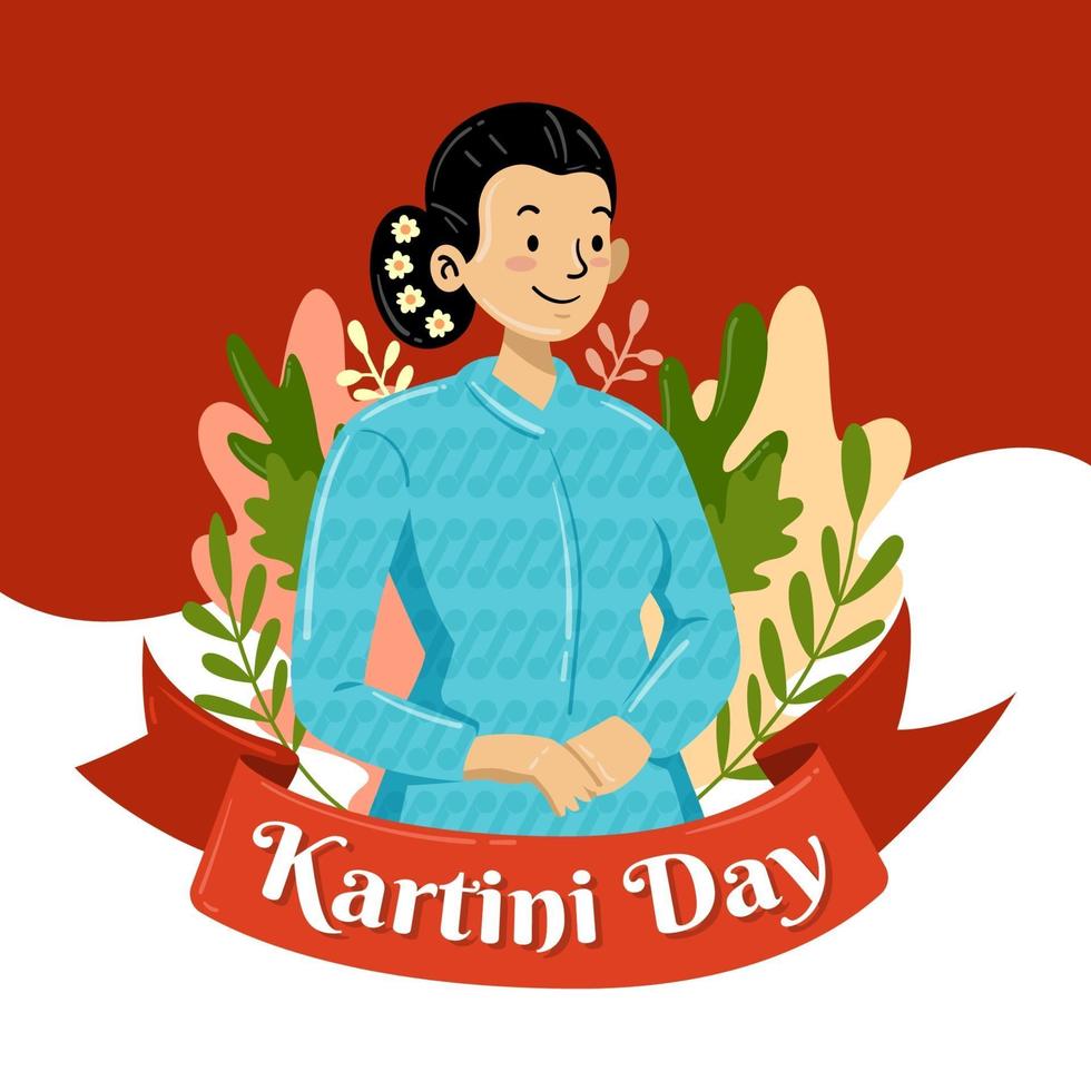 concepto del día de kartini vector