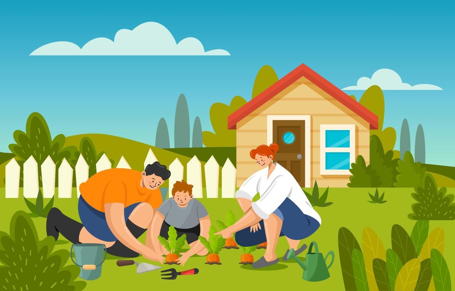 Home Gardening Concept vector