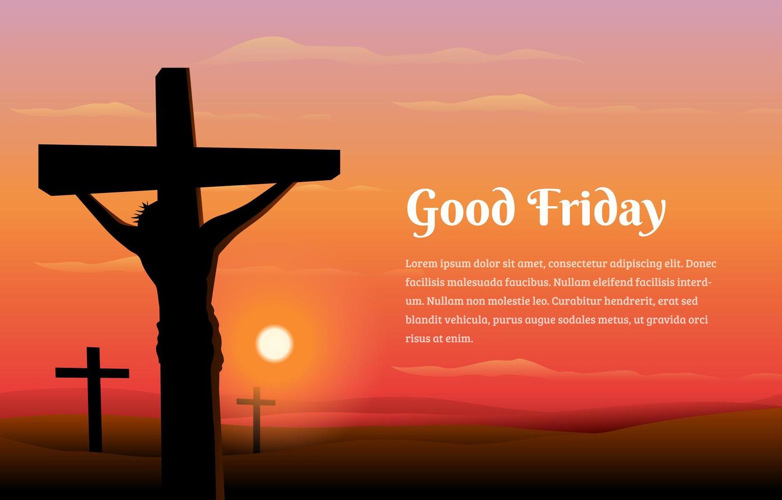 Jesus Christ Good Friday Concept vector