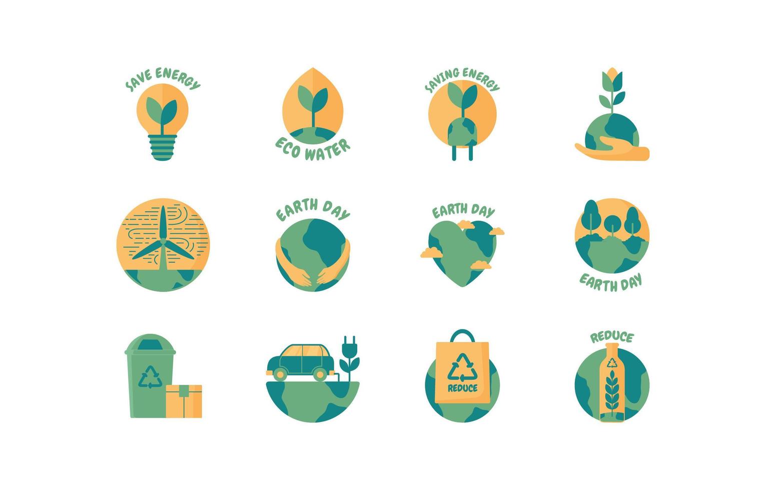 Earth Day Icon Set vector