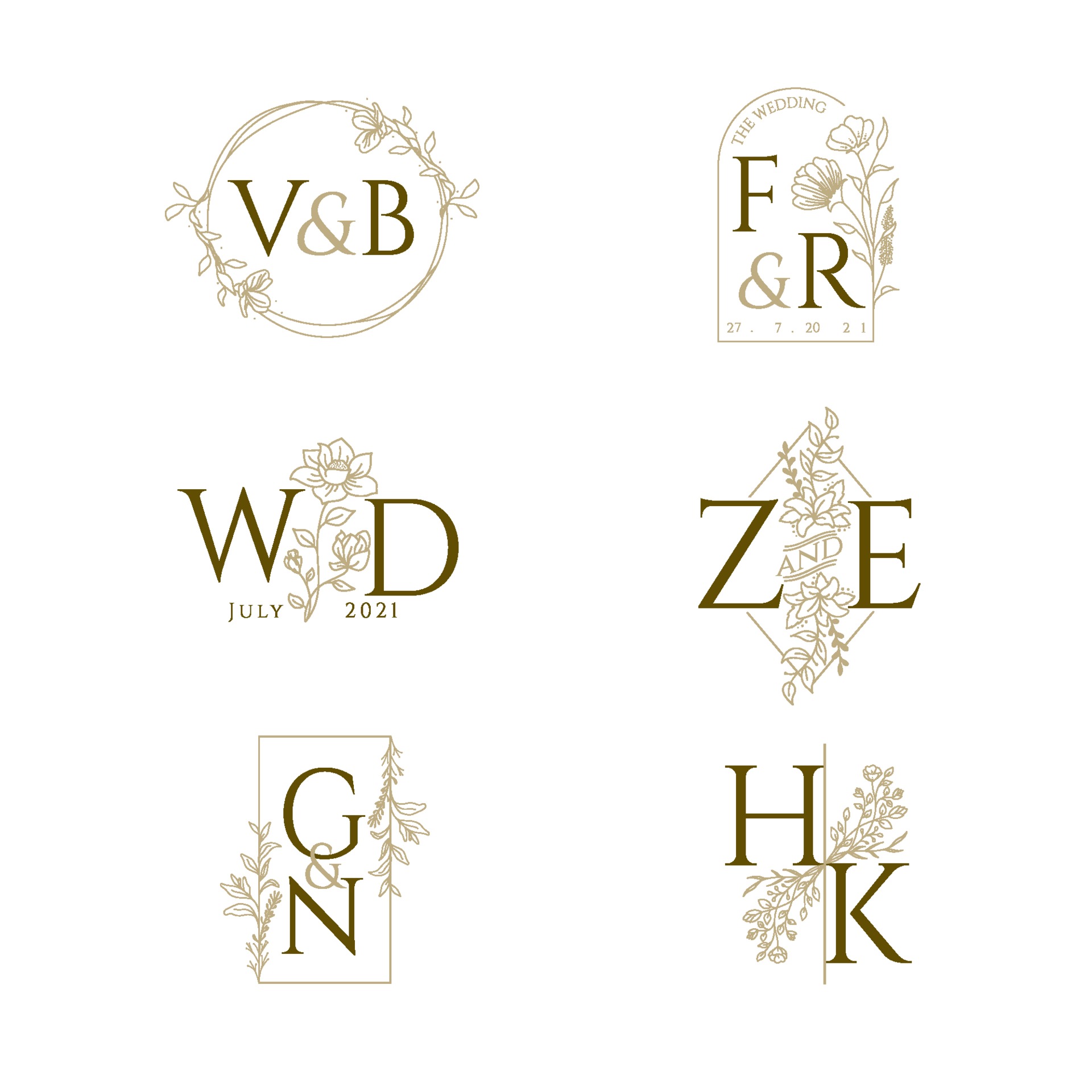 Modern calligraphy Alphabet.Wedding Monogram, Logo, Invitation. 5093412  Vector Art at Vecteezy