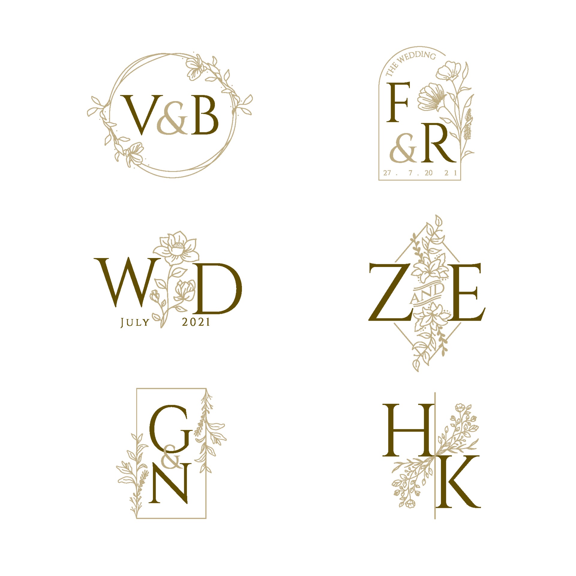 Elegant Wedding Monogram 2189689 Vector Art at Vecteezy