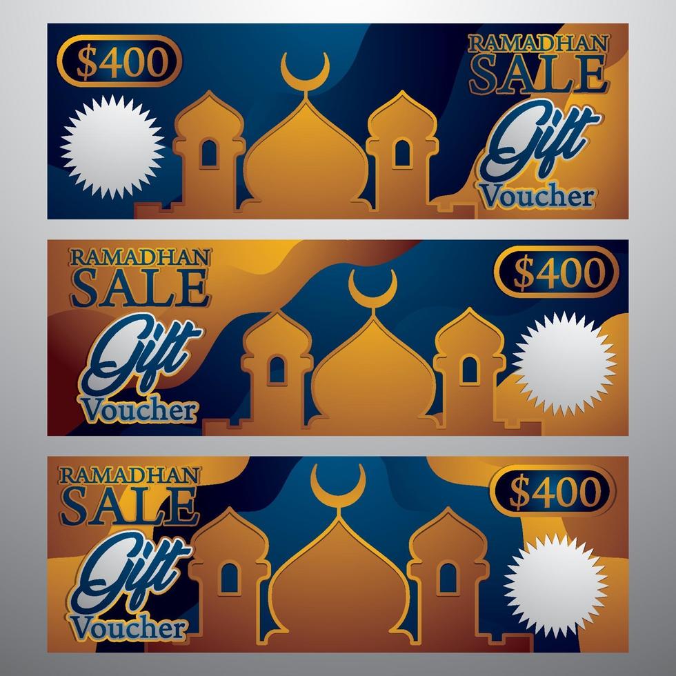 Ramadhan Sale Gift Voucher vector