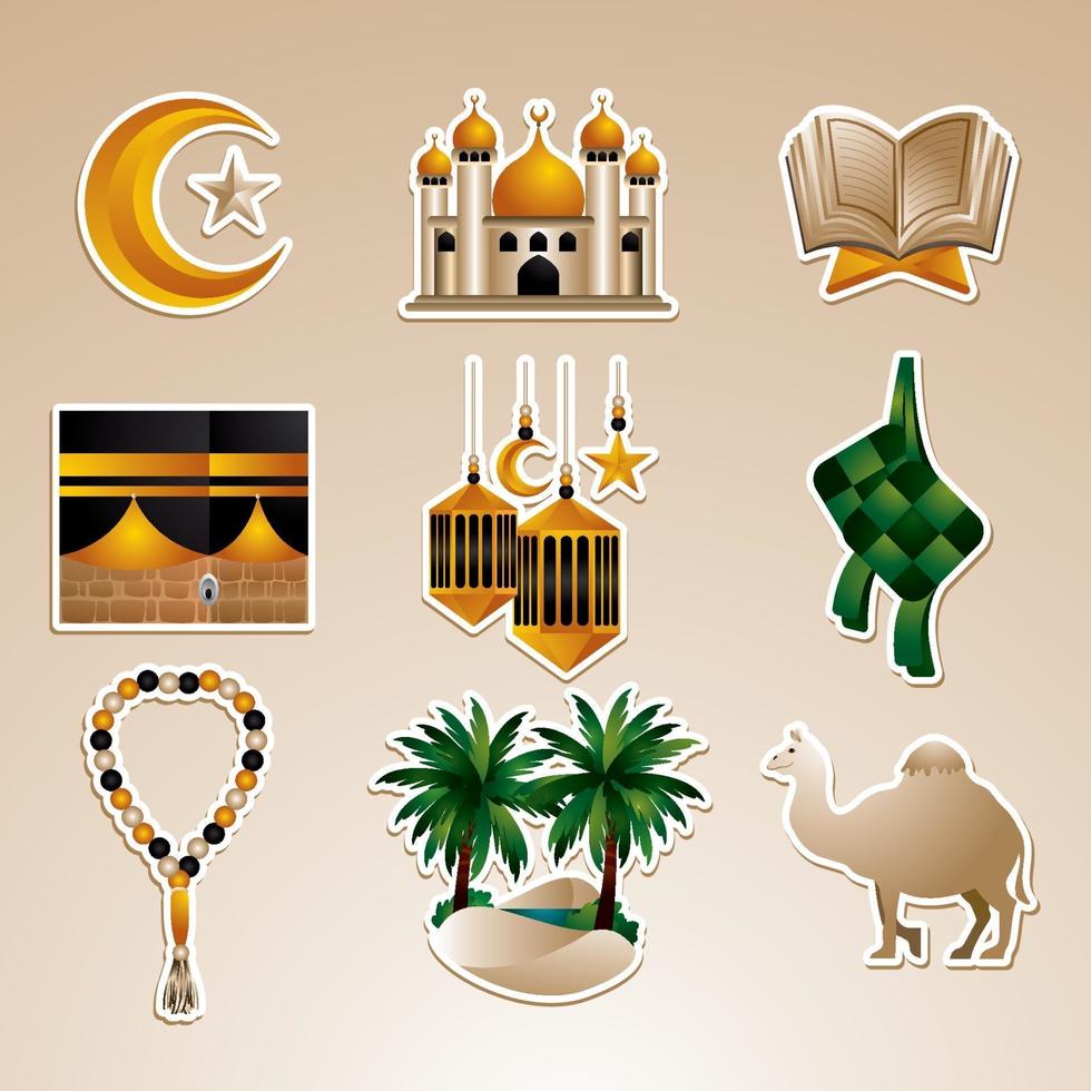 Ramadhan Icon Concept vector