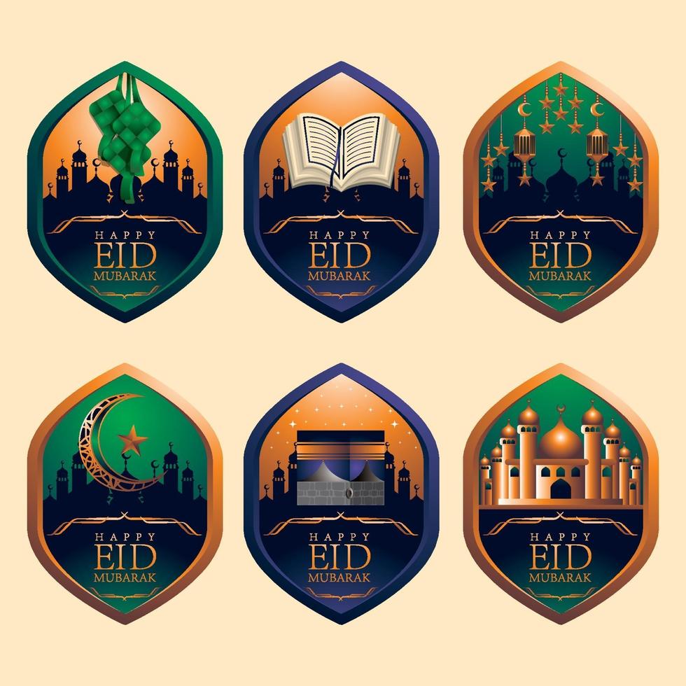 Eid Greething Badge vector