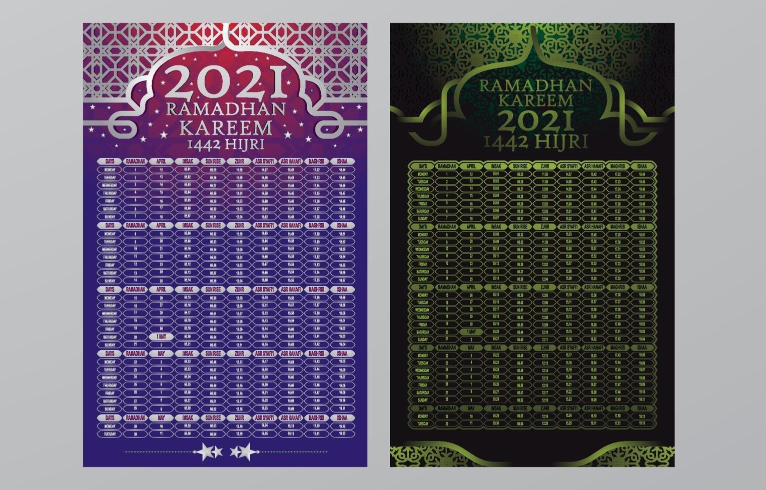 plantilla de horario de oración de eid vector