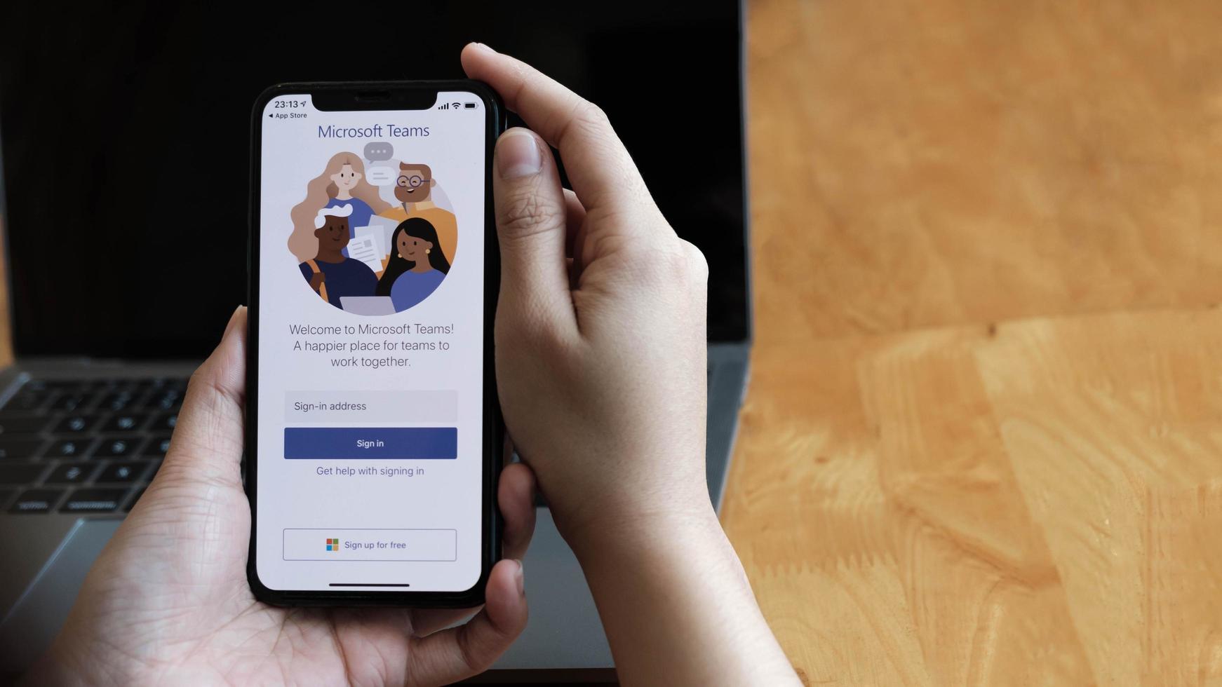 Chiang Mai, Thailand, Mar, 21, 2021 - Close-up of the Microsoft Teams app photo