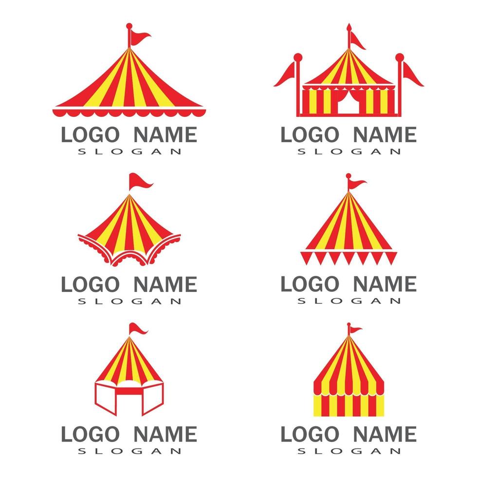 circo, logotipo, plantilla, vector, símbolo, diseño vector