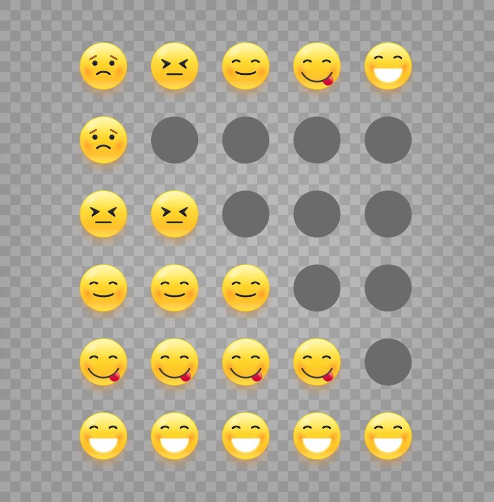 plantilla de calificación de satisfacción aislada vector