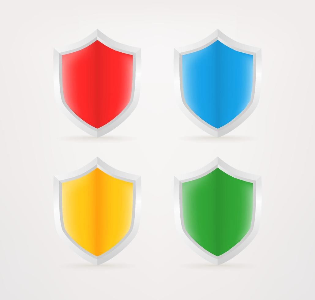 Shield vector icon isolated on grey background