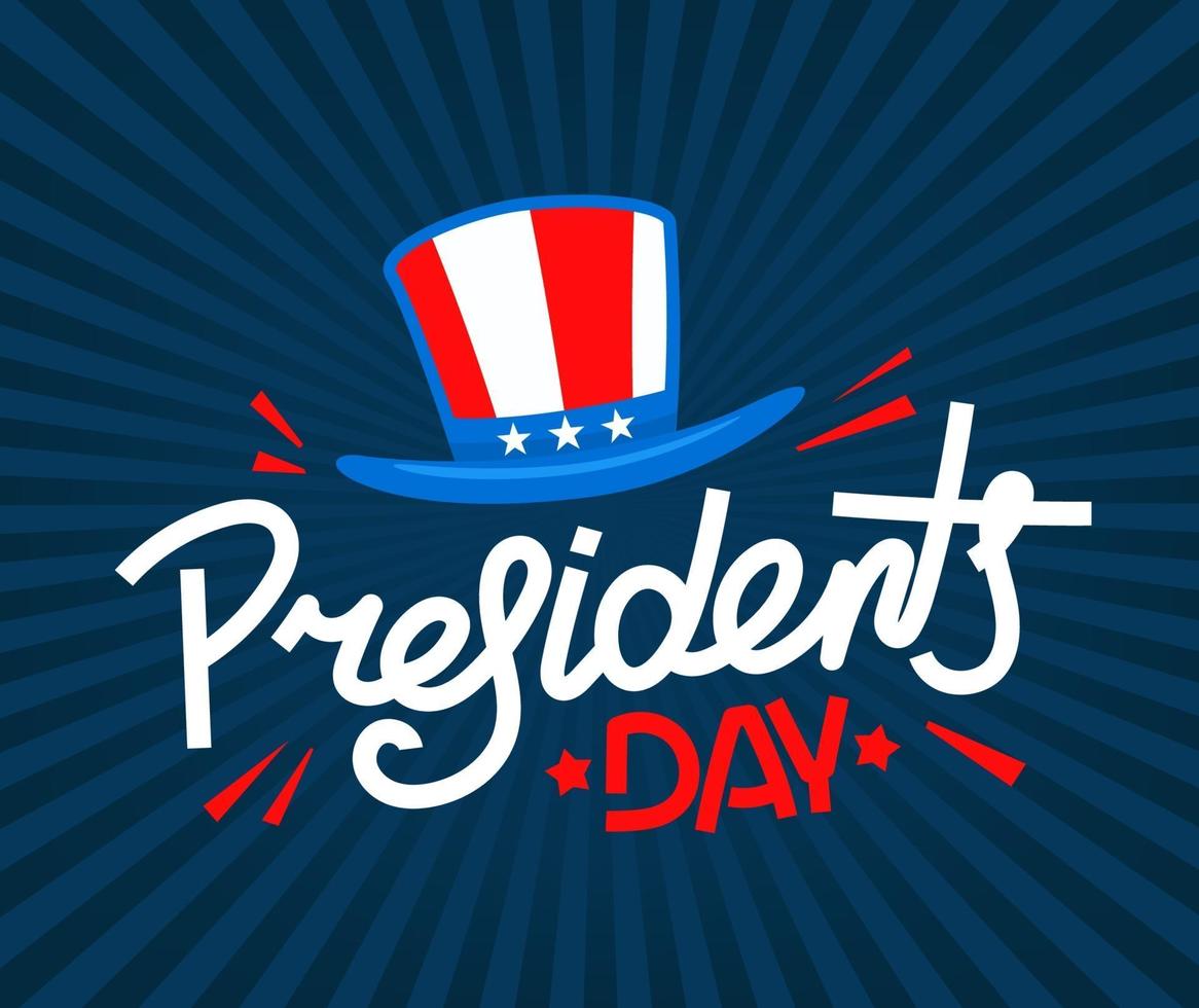 tarjeta de felicitación del día de los presidentes. logotipo vectorial. vector