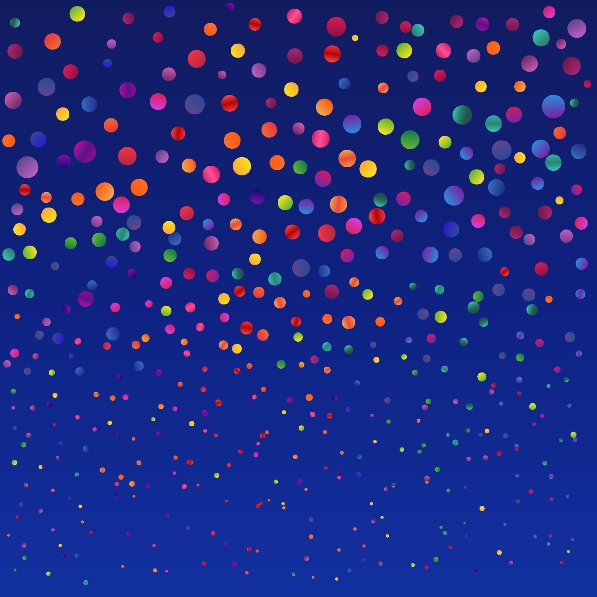 Colorful circle confettis on blue background 2190392 Vector Art at Vecteezy