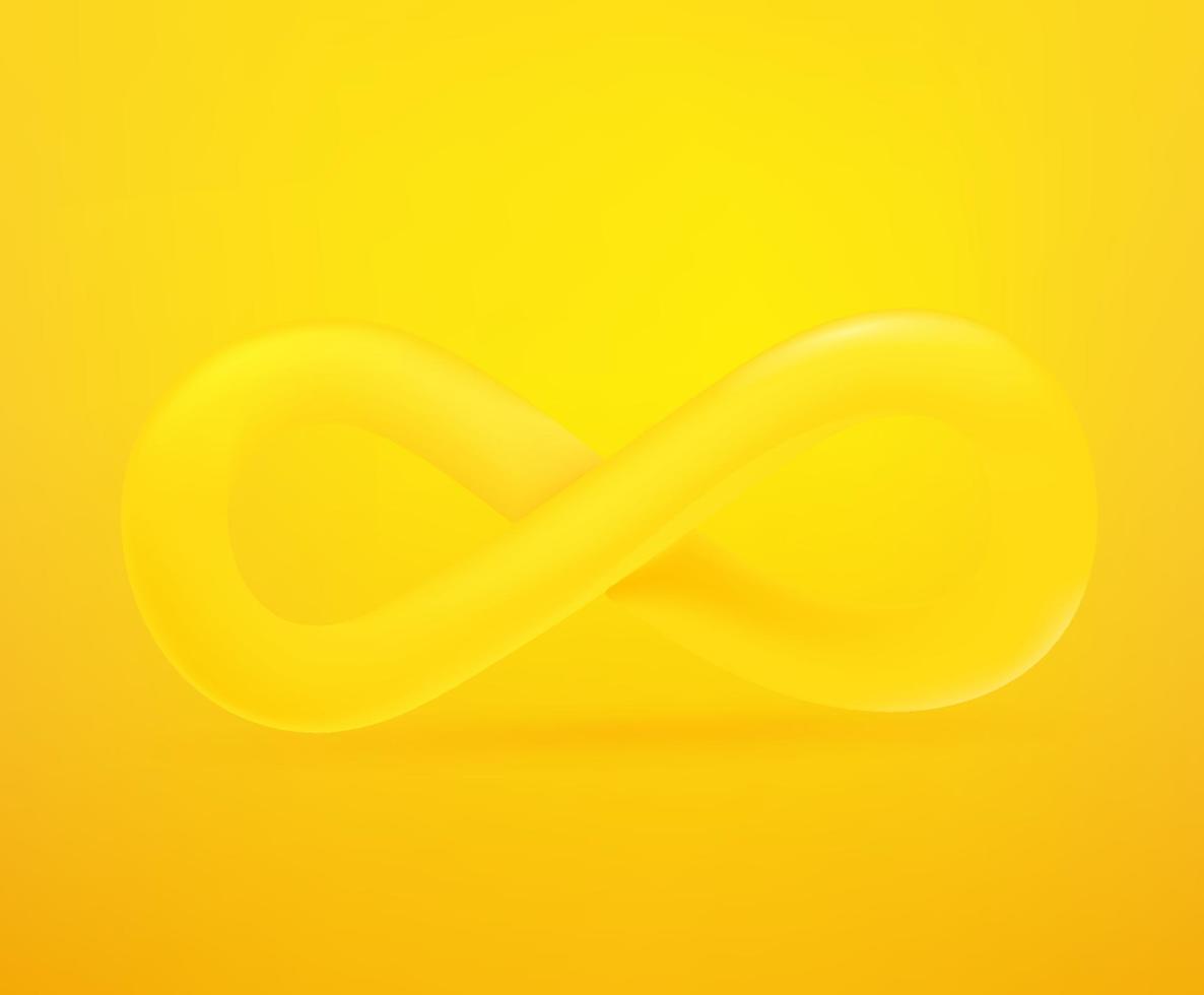 Infinity sign icon. 3d comic style editable vector illustration