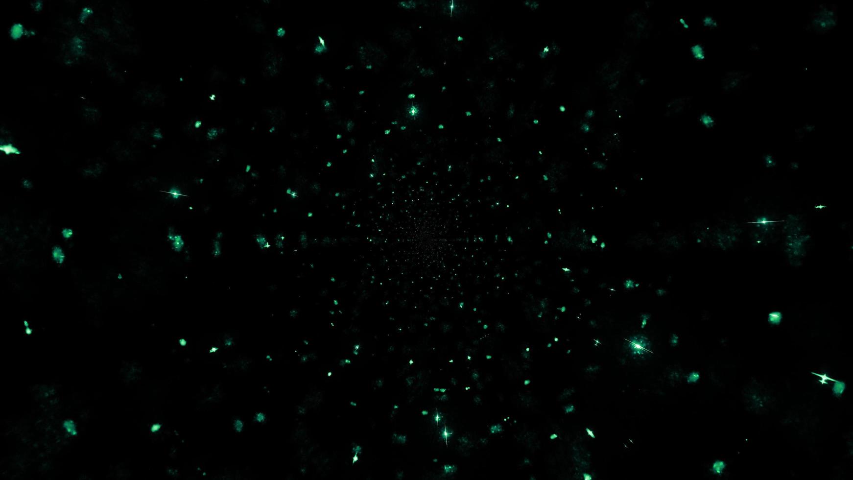 Abstract neon light glowing in darkness in 3D illustration photo