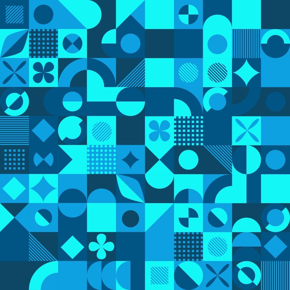 Fondo de vector de estilo mosaico azul