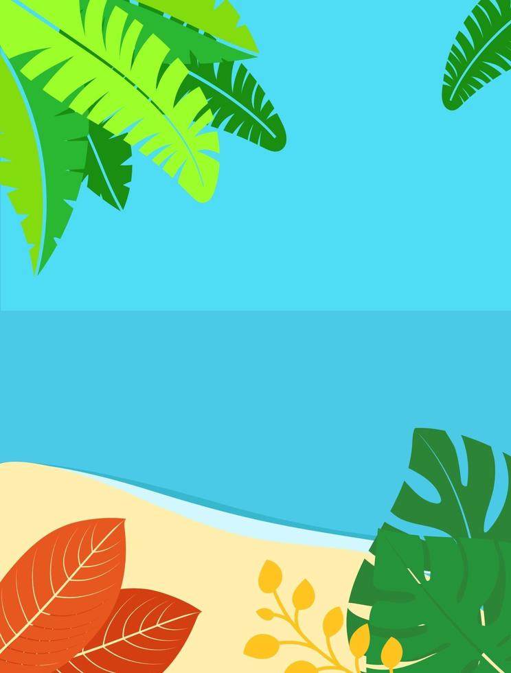 Summer landscape background with copy space for text vector