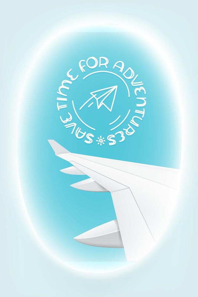 Save time for adventure vector concept