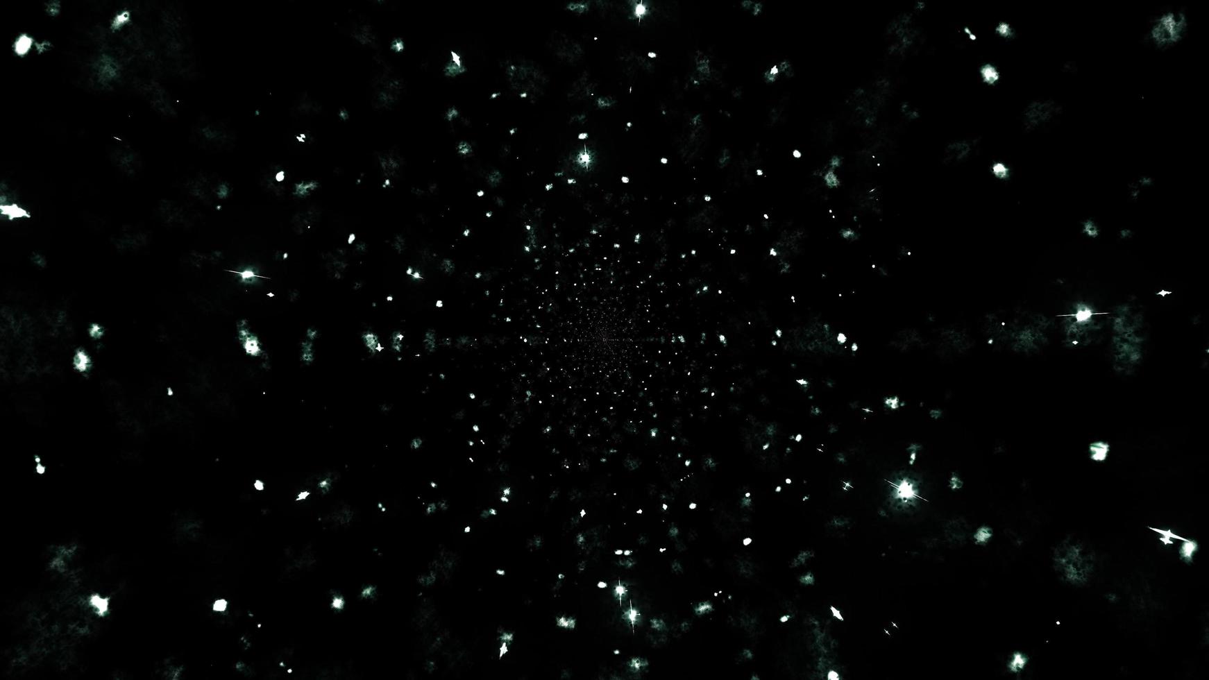 cielo nocturno fractal con estrellas brillantes en la ilustración 3d foto