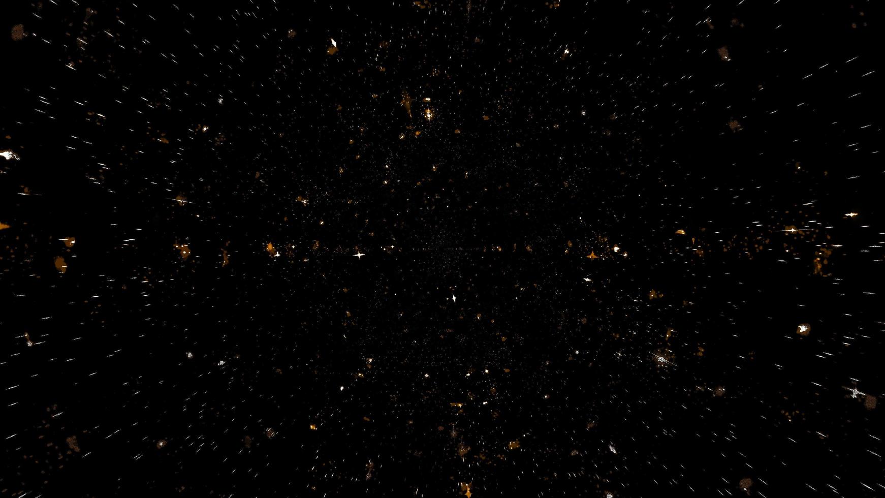 Dynamic 3d illustration of bright white lights on black background photo