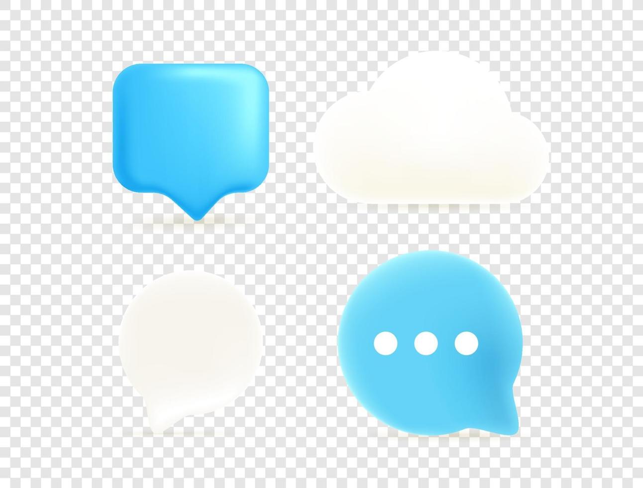 Dialog clouds isolated vector