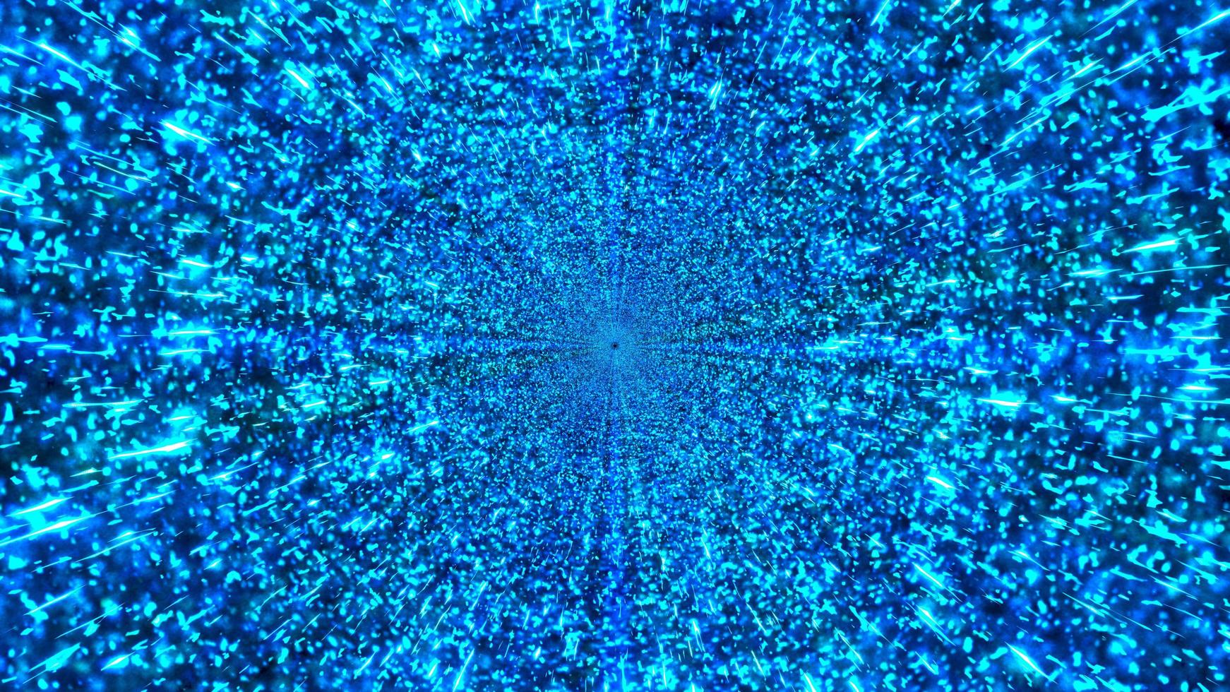 3D illustration of tunnel with colorful lights photo