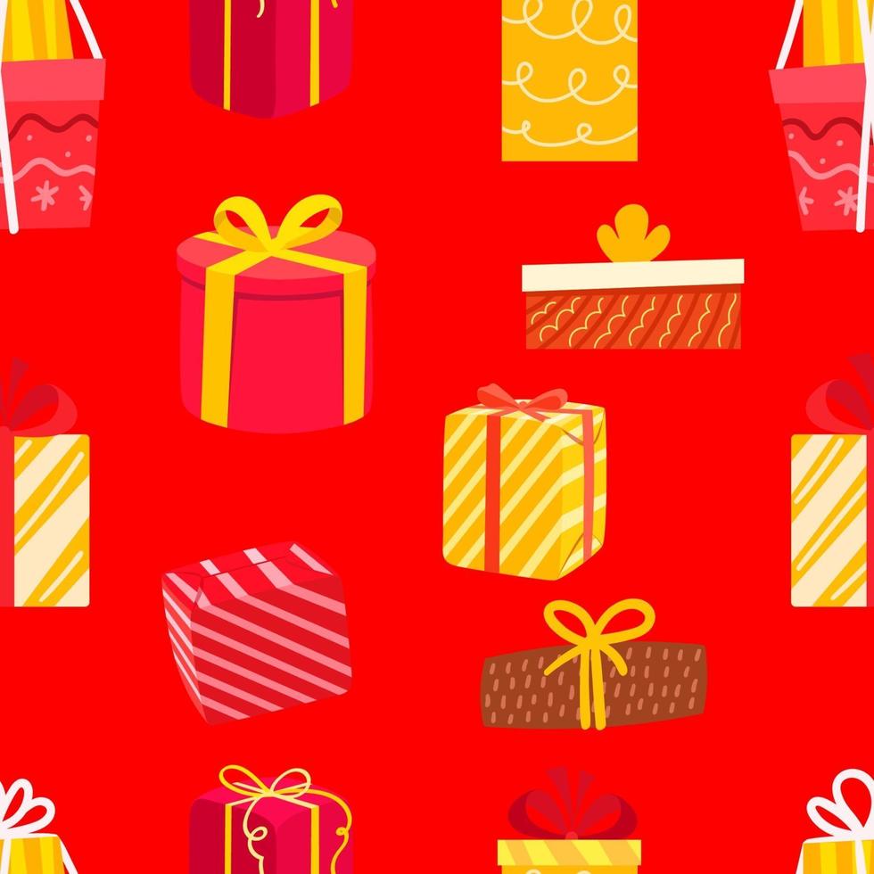 Fondo transparente de cajas de regalo de diferentes colores vector