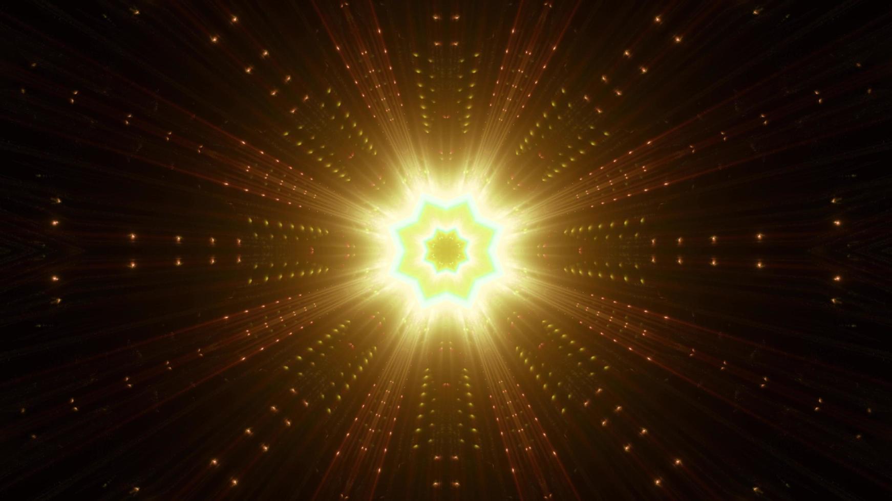 Bright golden star 3D illustration photo