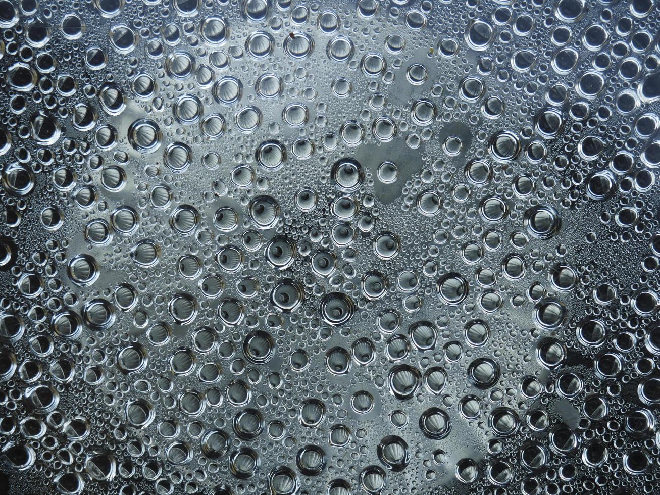 Water drops on glass photo