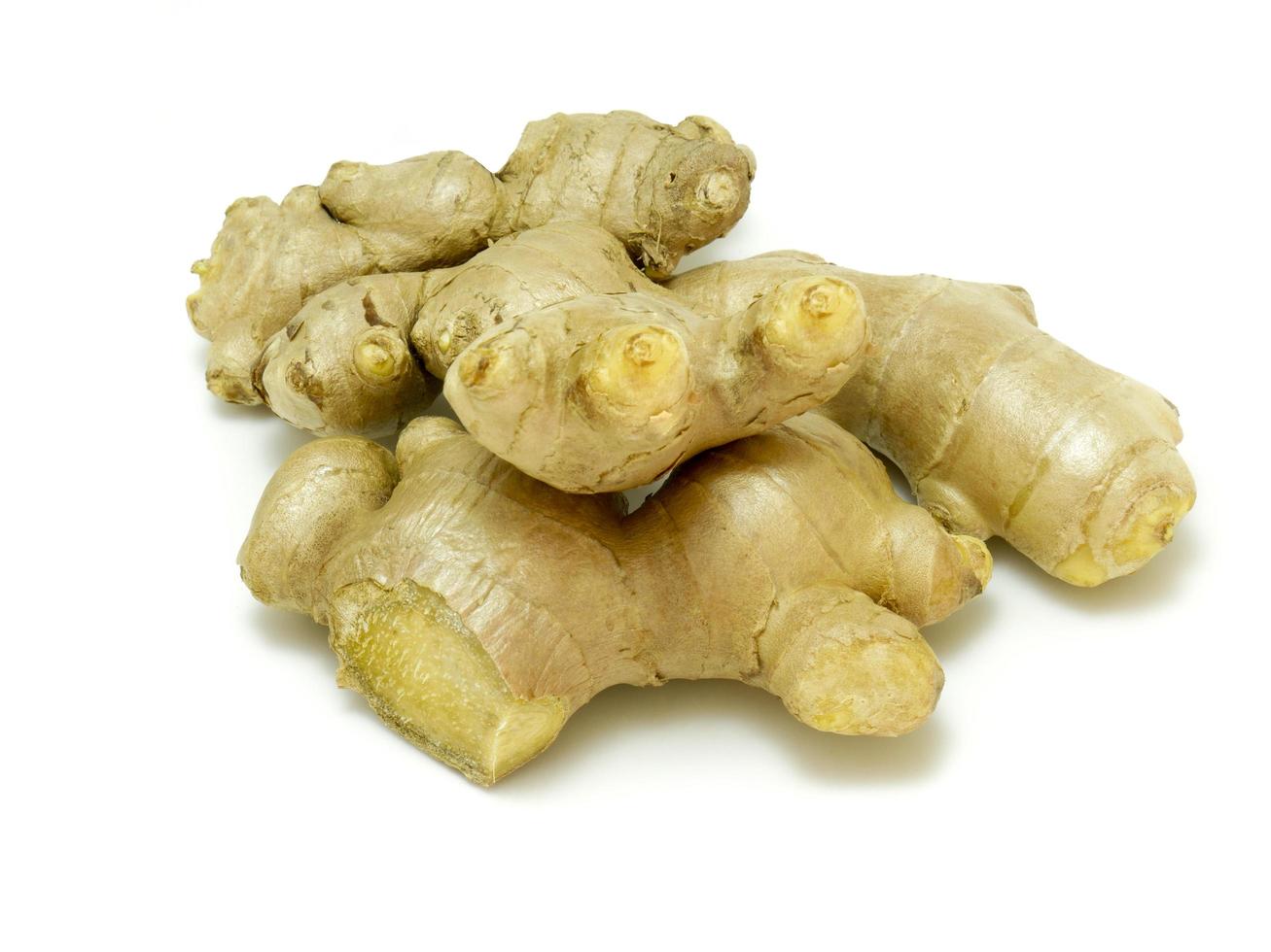 Fresh ginger isolated on white background photo