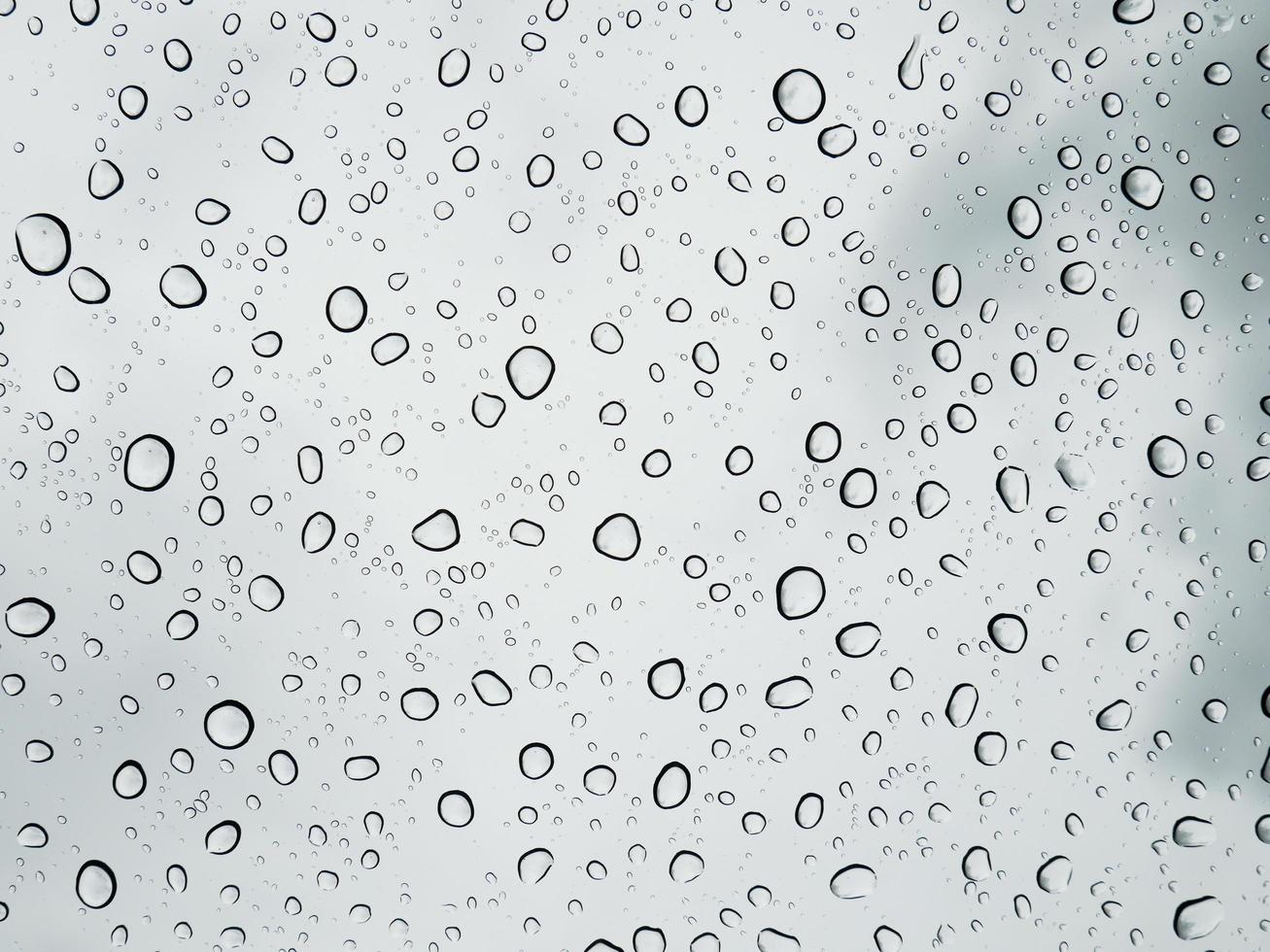 Water droplets on gray windshield photo