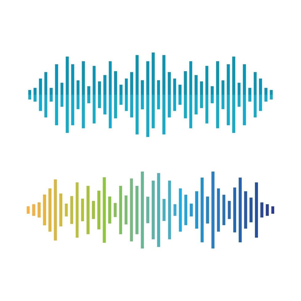 Sound wave images set vector