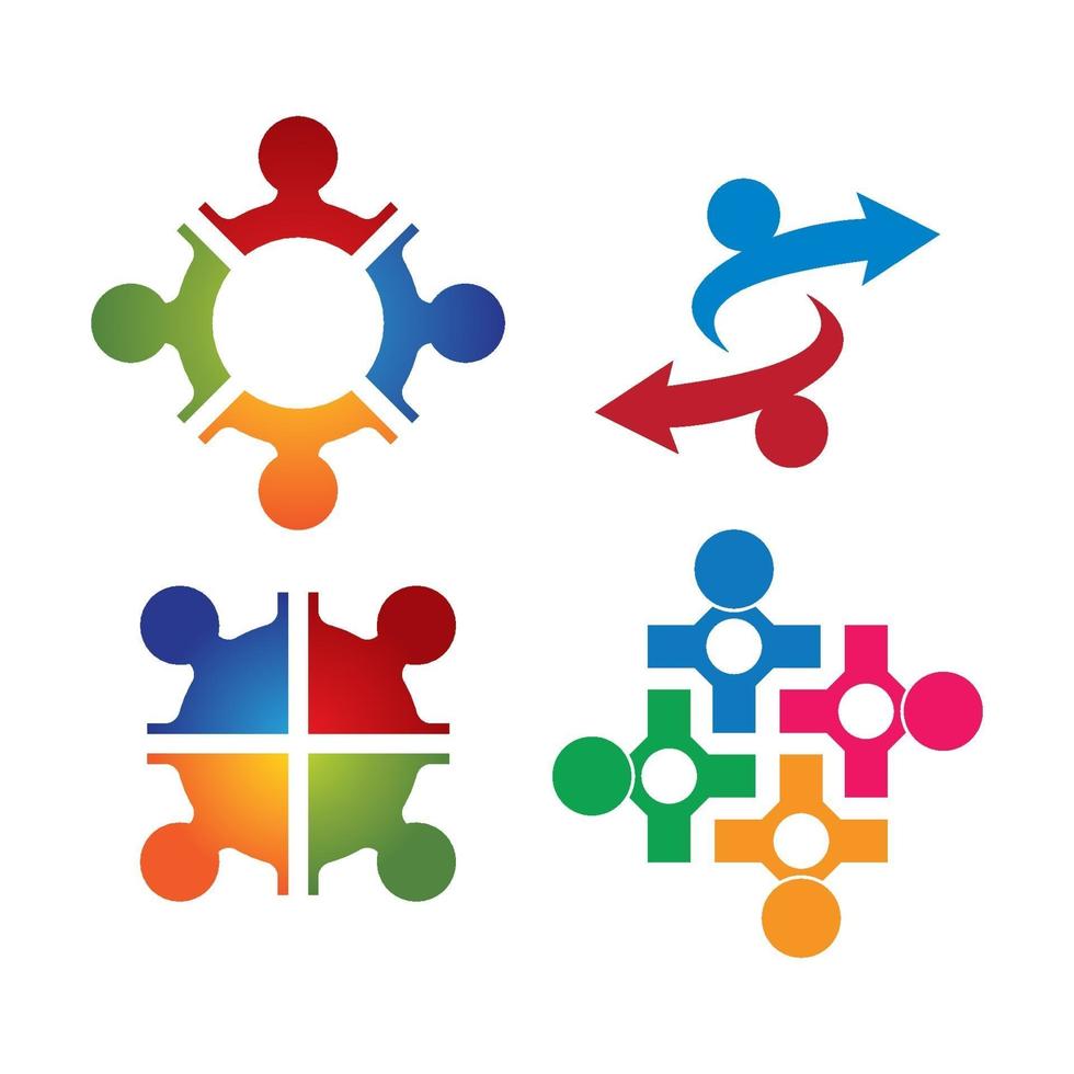 Teamwork logo images vector