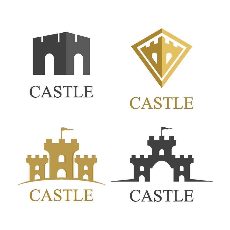 Castle logo images vector