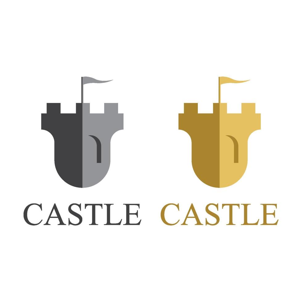 conjunto de imágenes de logotipo de castillo vector