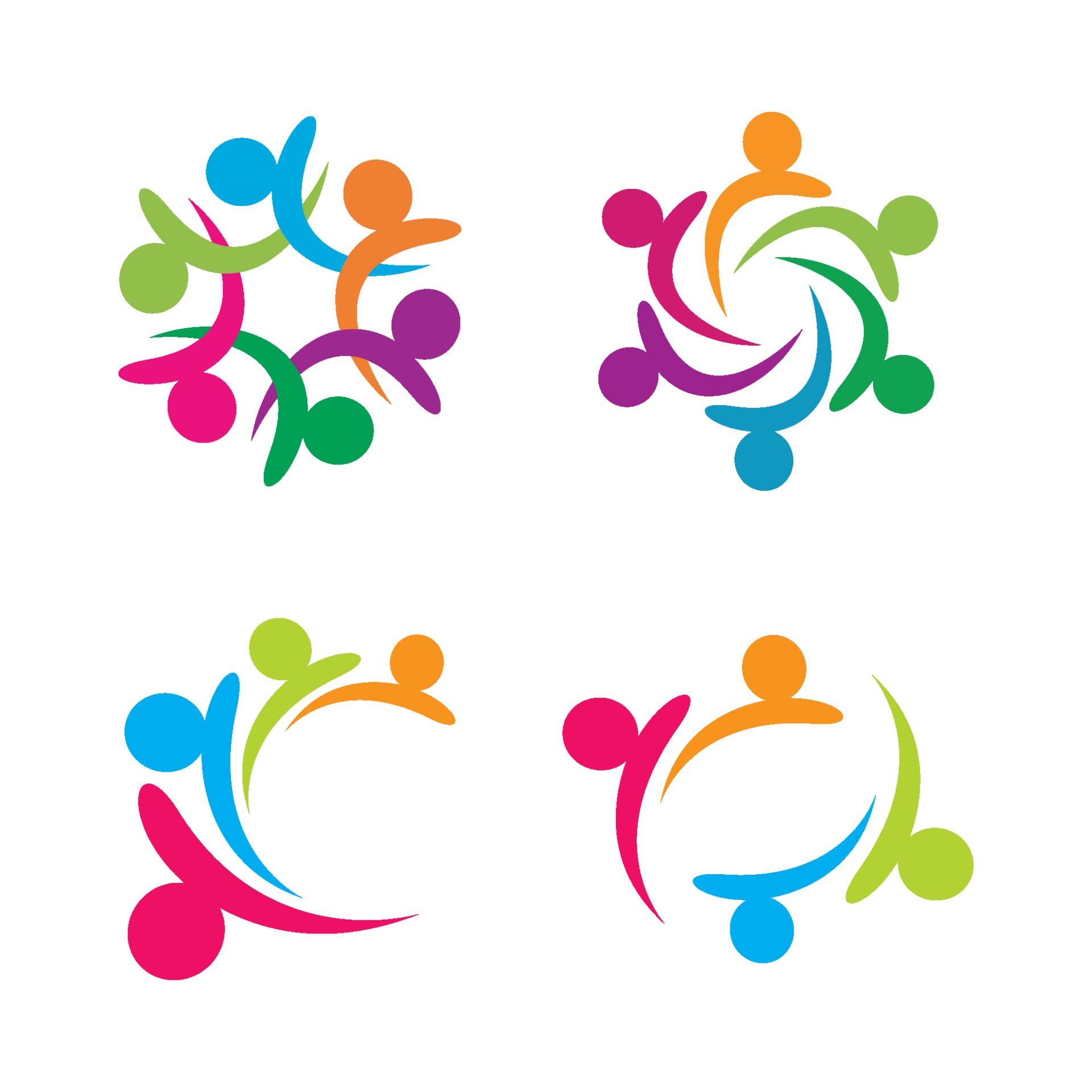 Community care logo images design set 2191331 Vector Art at Vecteezy