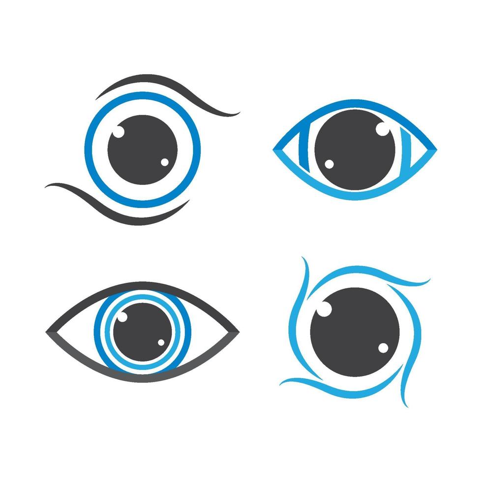 conjunto de imágenes de logo de cuidado de los ojos vector