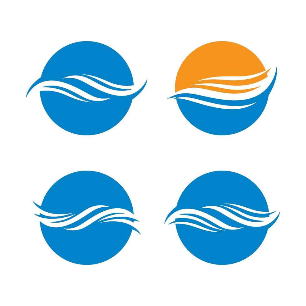 Sunset beach logo images set vector