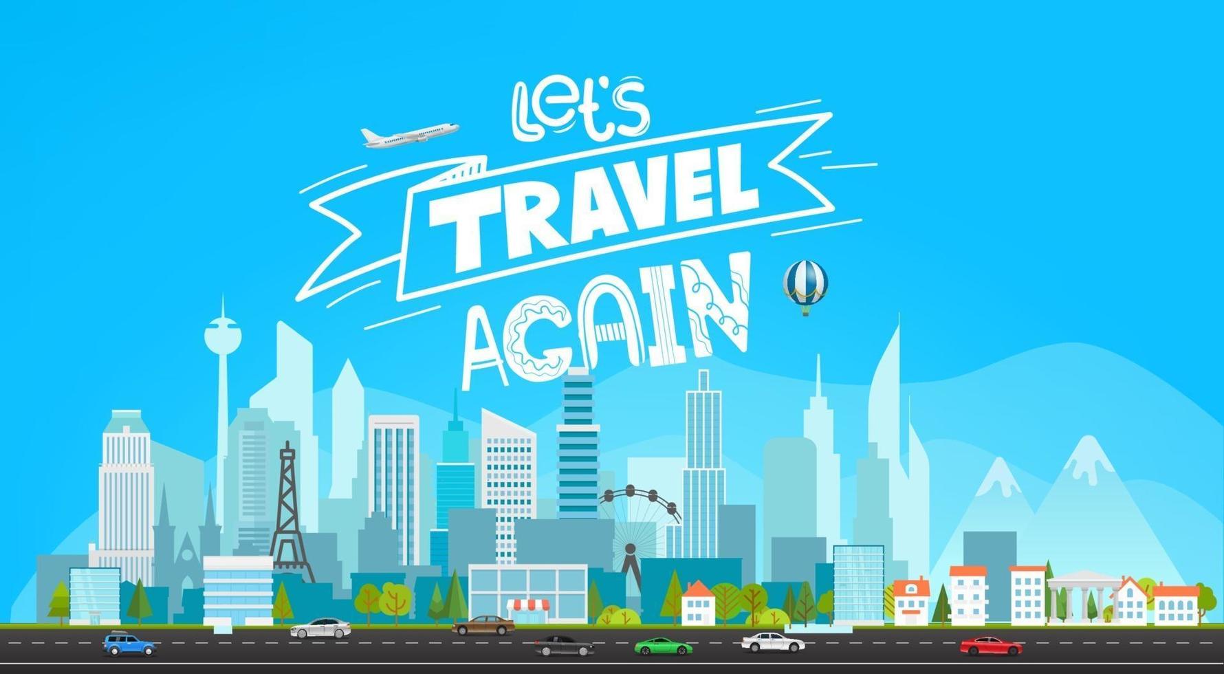 Let's travel again vector concept