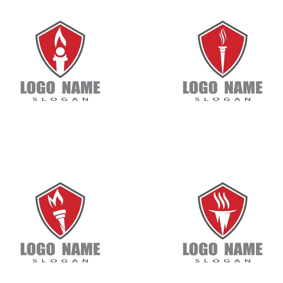 Torch  Logo Template vector symbol illustration design