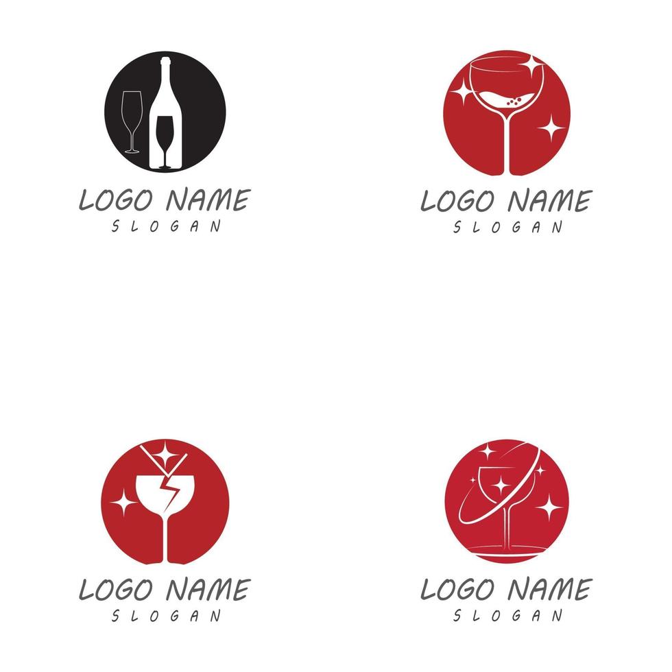 símbolo de vector de logotipo de vino
