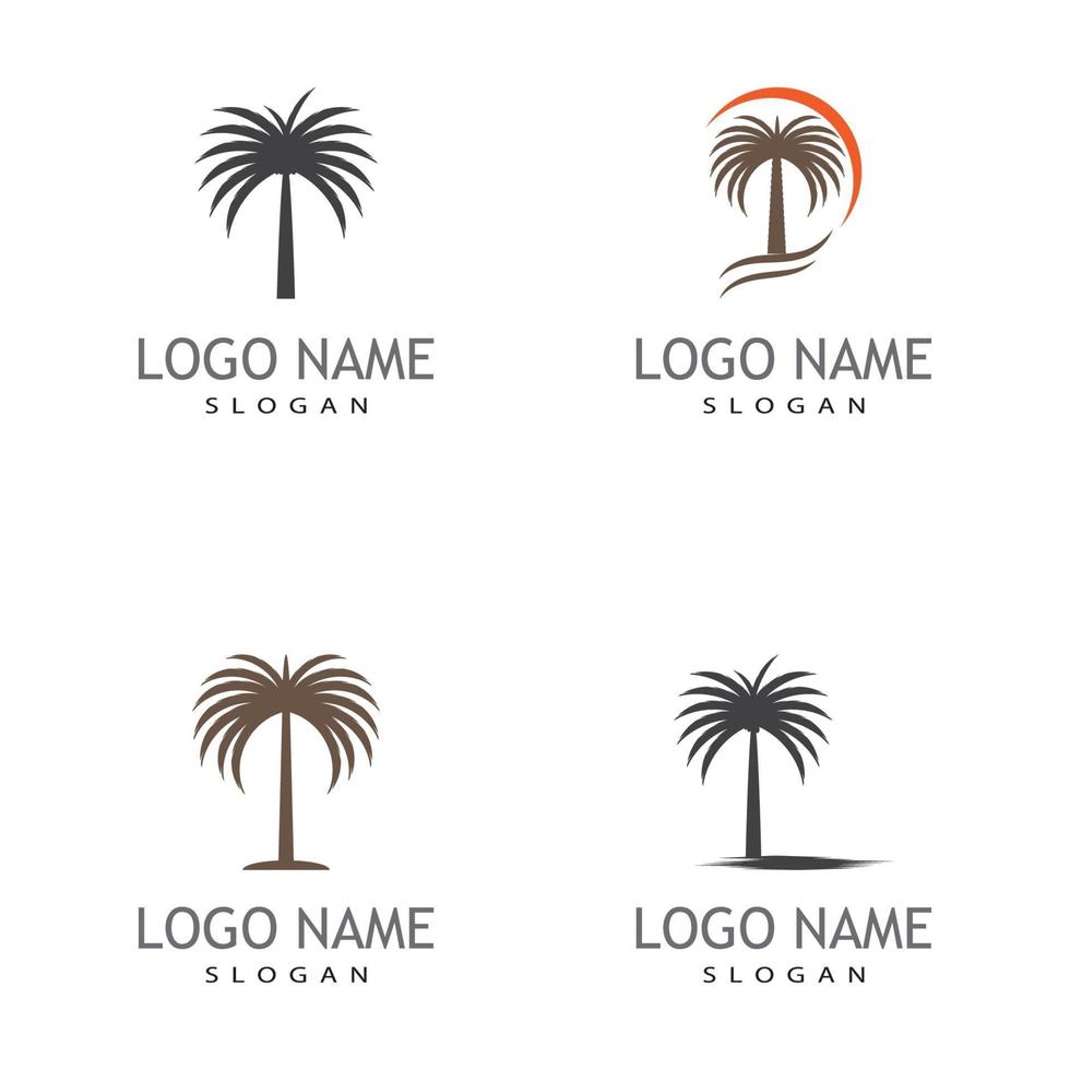 Date tree icon vector illustration logo template