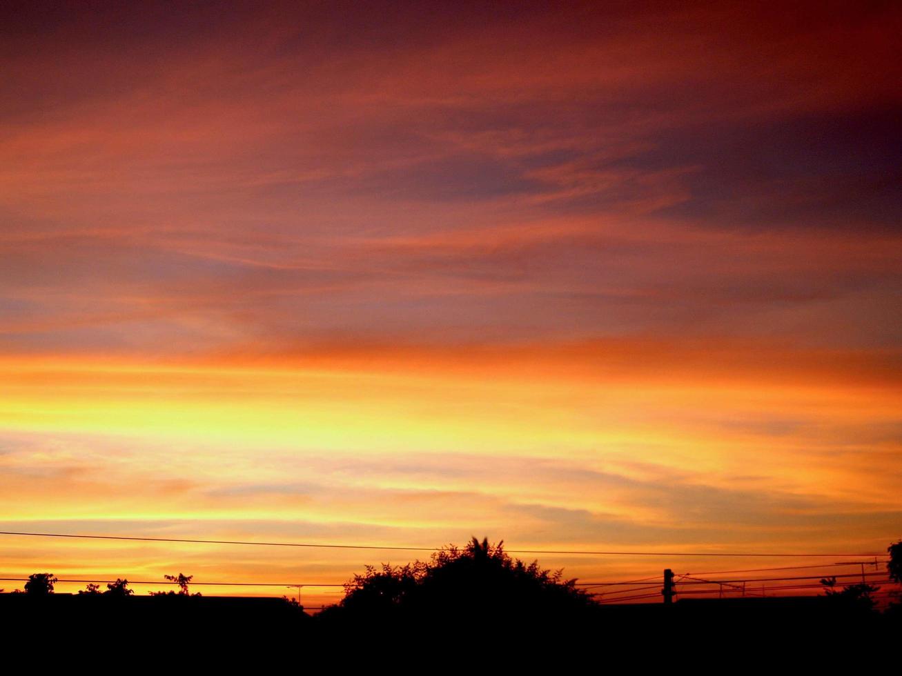 Bright sunset colors in the sky photo