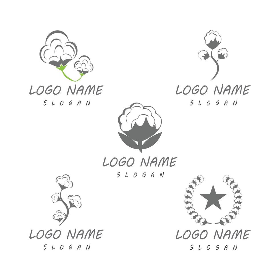 plantillas de logotipo de algodón vector