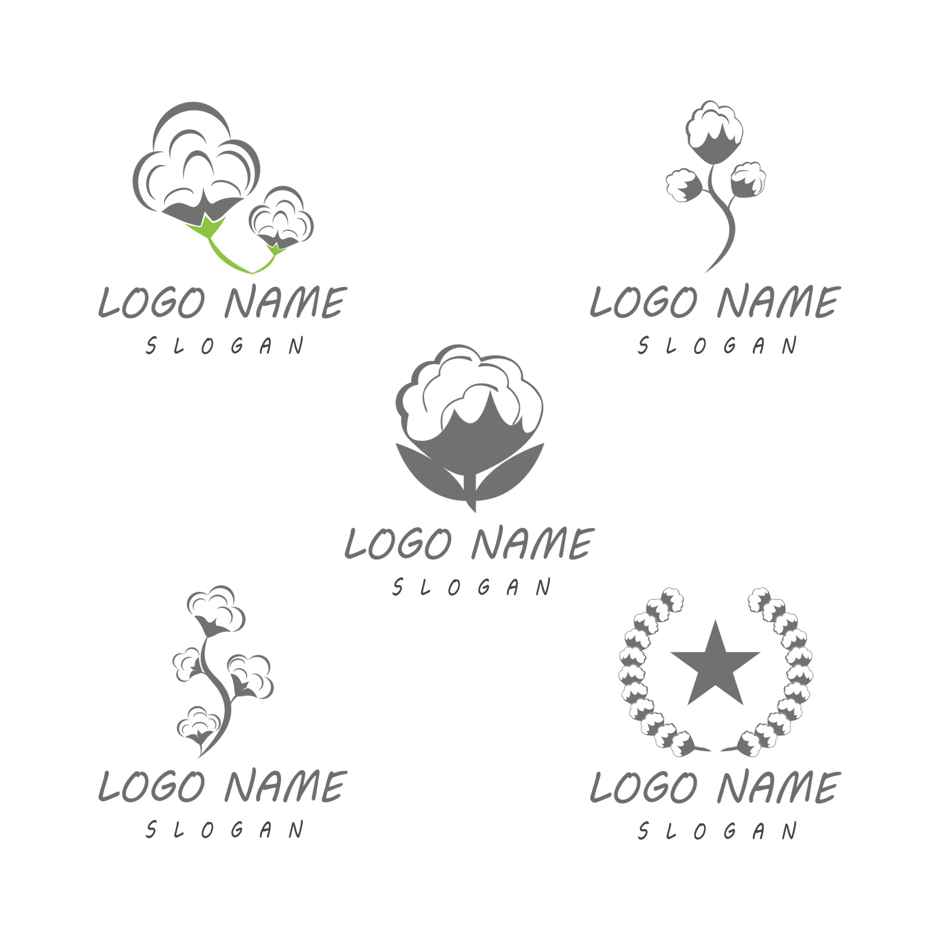 Cotton Logo Templates 2191885 Vector Art at Vecteezy