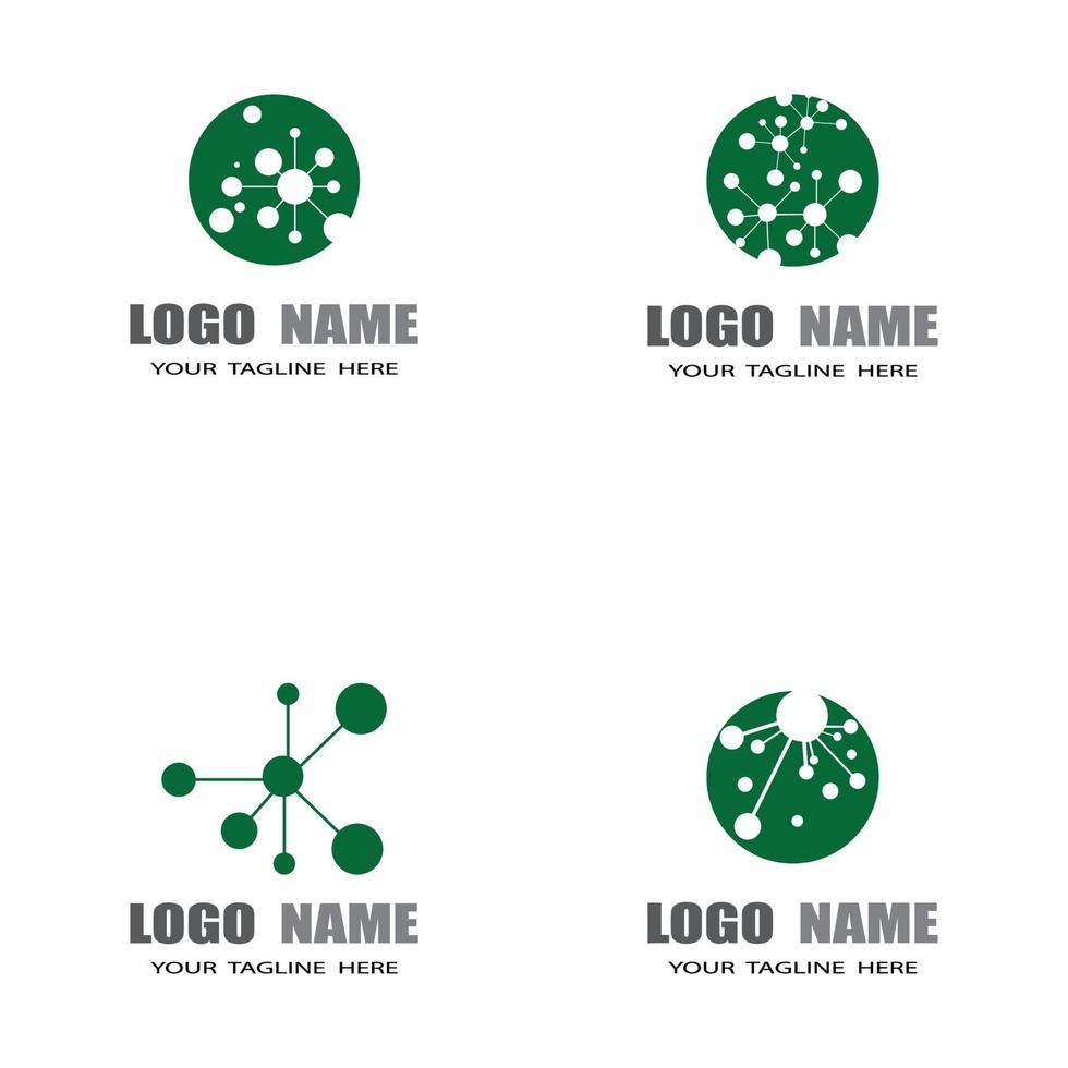 Molecule symbol logo template vector illustration design