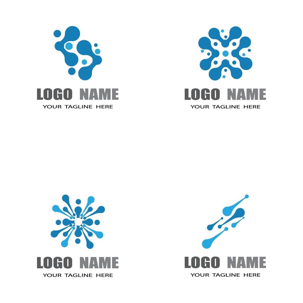 Molecule symbol logo template vector illustration design