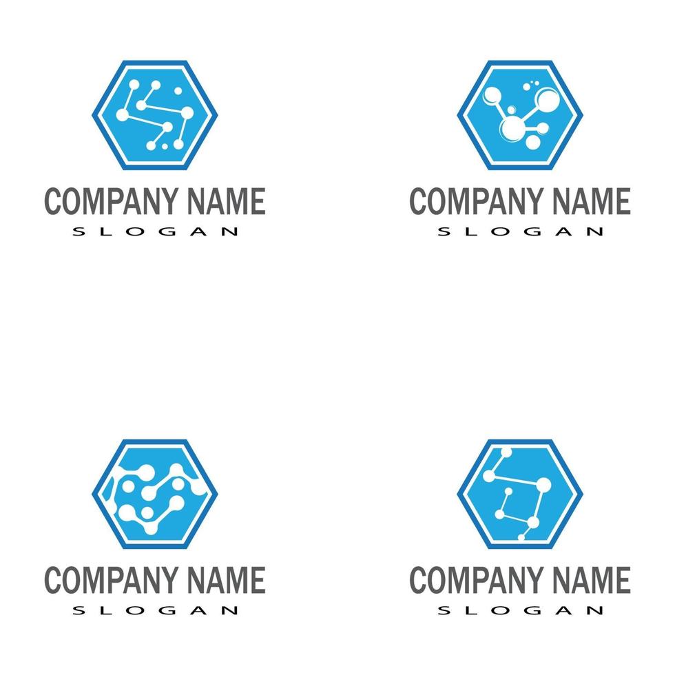 Molecule symbol logo template vector illustration design