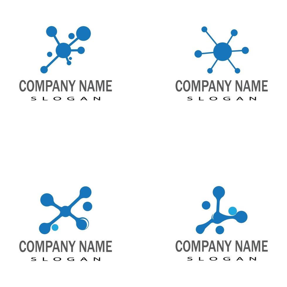 Molecule symbol logo template vector illustration design