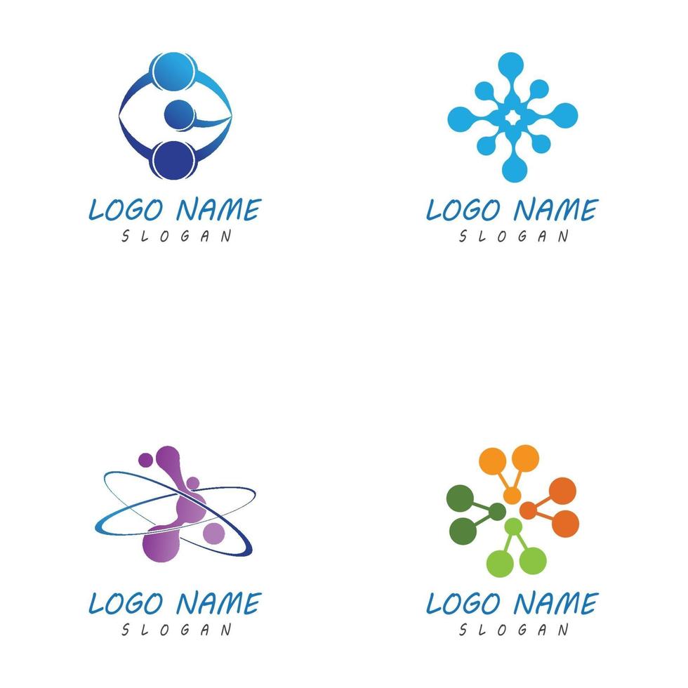 Molecule symbol logo template vector illustration design