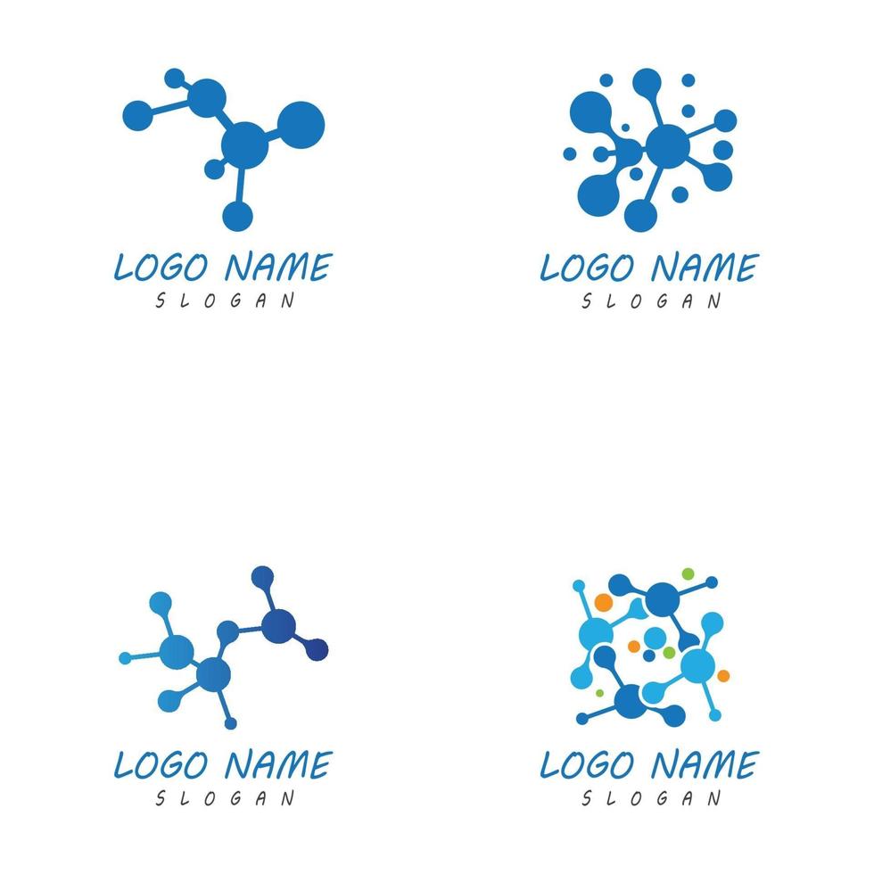 Molecule symbol logo template vector illustration design